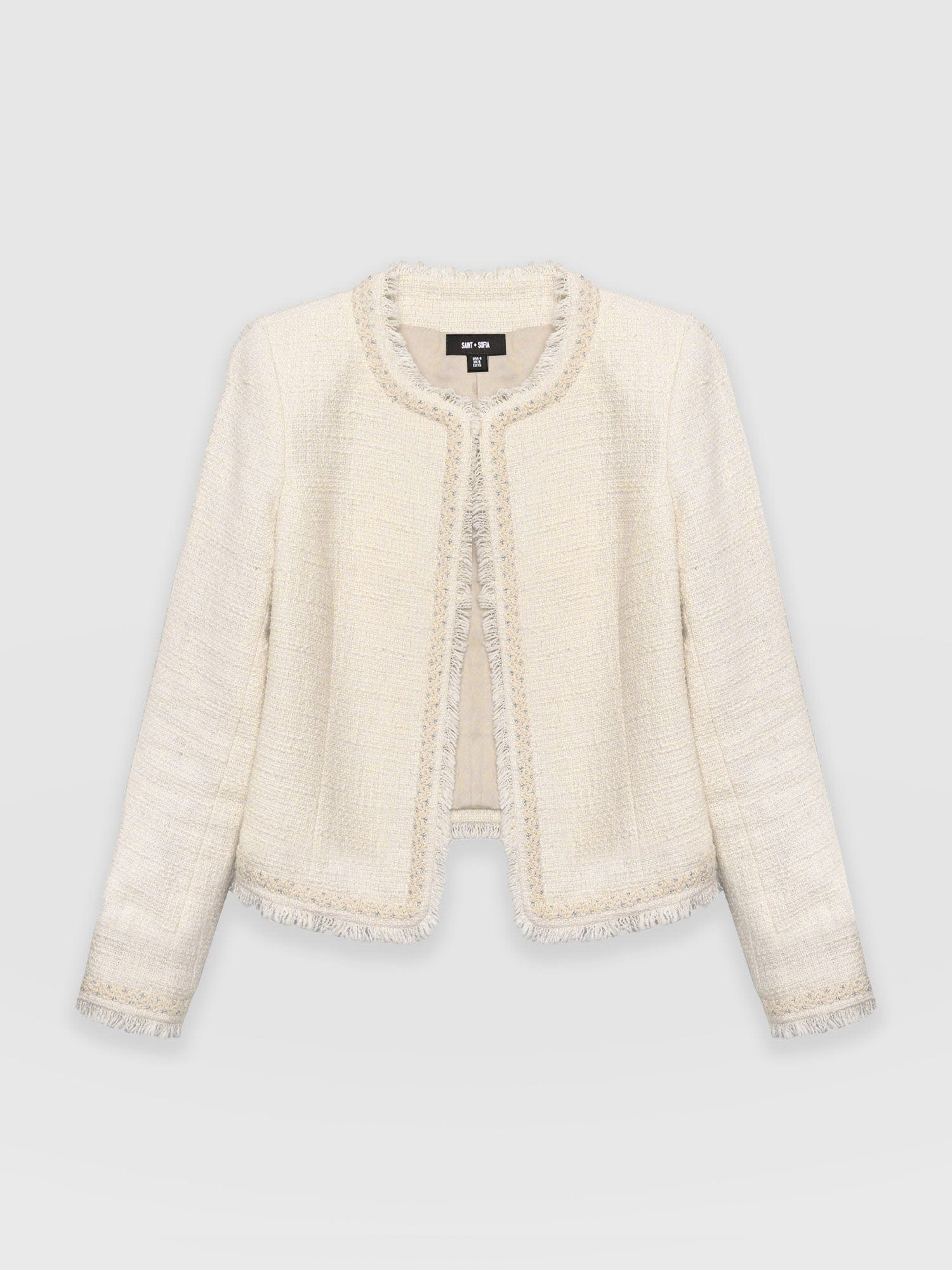 Rayner Jacket Cream Bouclé - Women's Jackets | Saint + Sofia® US